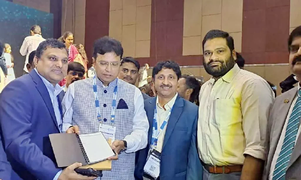 The reusable pen and AI notebook were officially launched by Telangana IT and Industries Minister Sridhar Babu at HICC